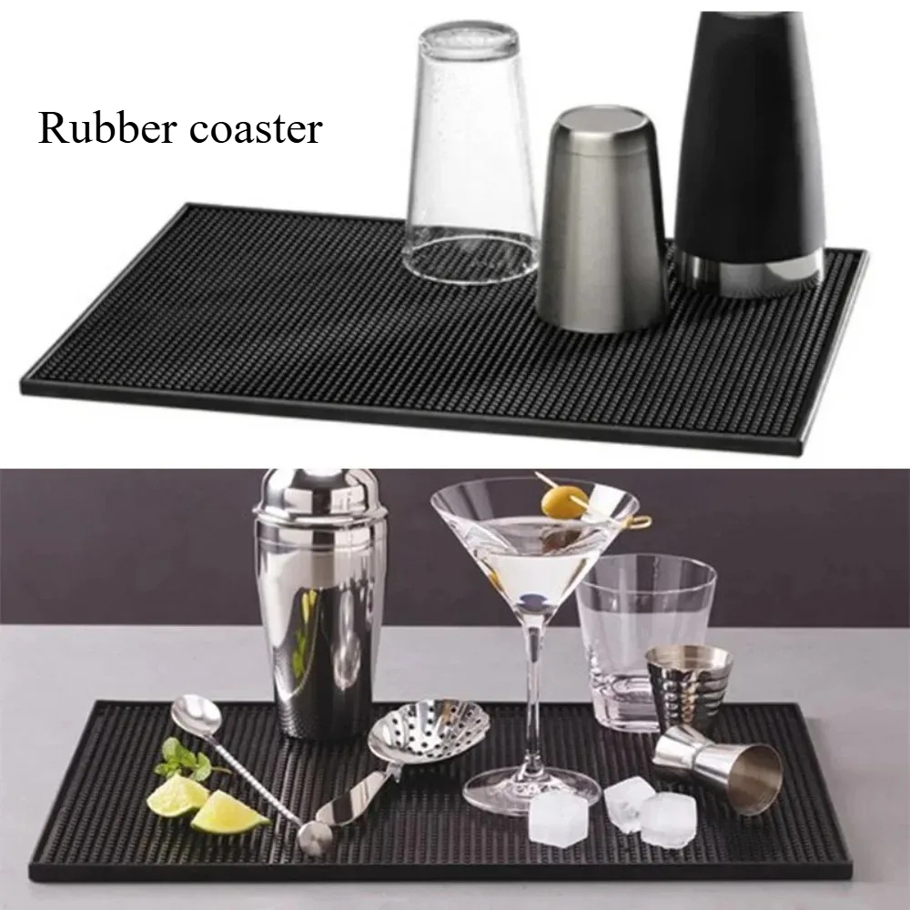 Bar Mat Rubber - Gummi-Barmatte Untersetzer Kaffee-Arbeitsplatten-Auffangmatte Bar-Service-Matte Geschirr-Glas-Trockenmatte für