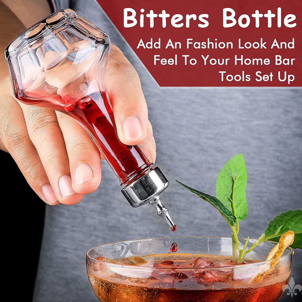 Bitters Bottle Set - A75K 6-teiliges Bitters-Flaschenset mit 50ml/1,6oz Glasflaschen