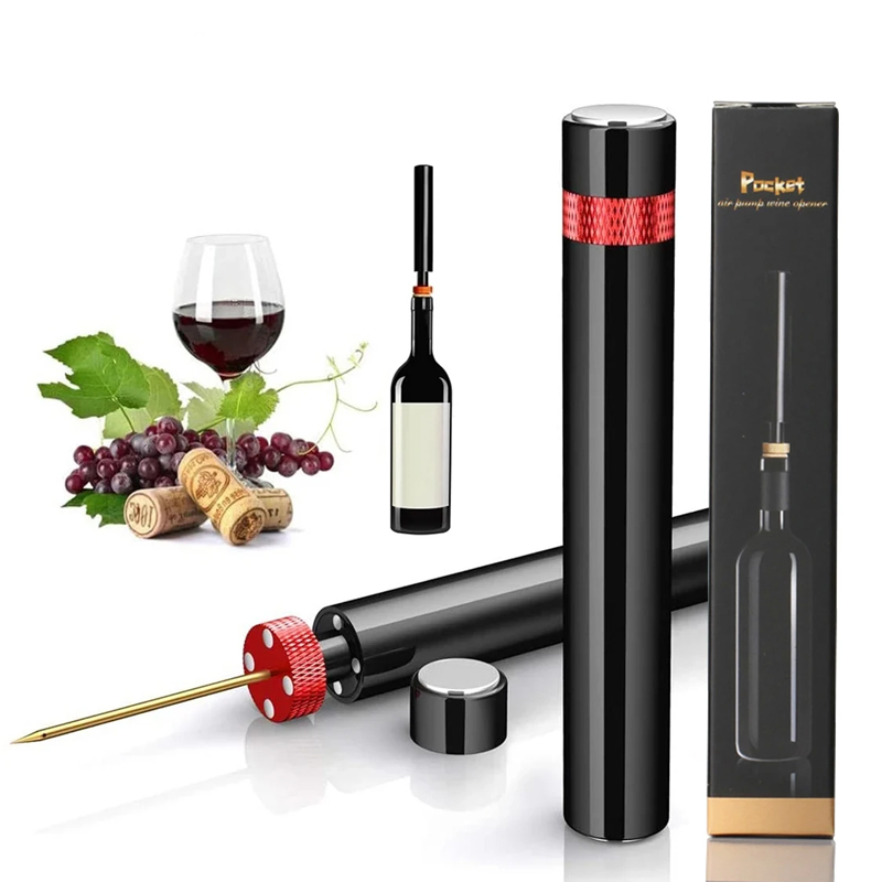 Wine Preservation Pump - Tragbarer Weinflaschenöffner, Luftpumpe, Edelstahl, Stiftglas, Korkentferner,