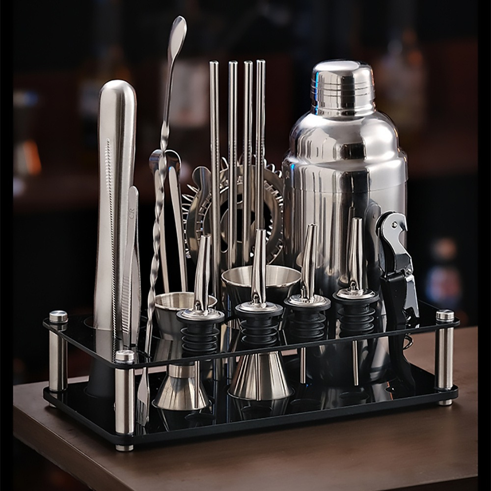 Home Bar Setup Kit - Bar-Essentials-Kollektion, Edelstahl-Cocktail-Set für die Einrichtung der