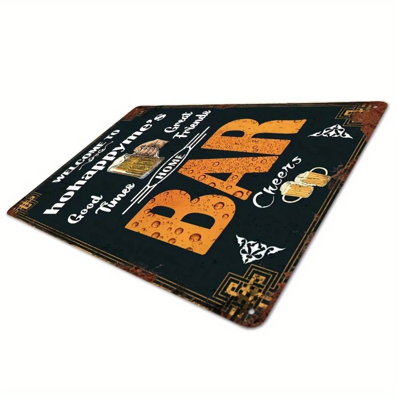 Home Bar Signs - 1 Stück personalisierbares Vintage-Metallschild, personalisiertes Namensschild,