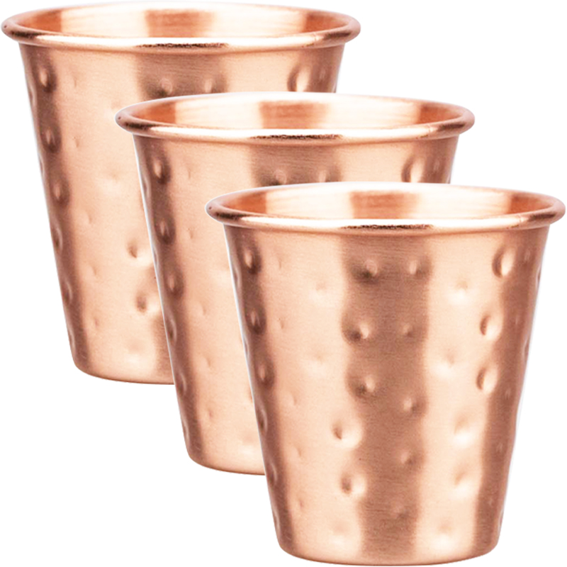 Mule Copper Mug - 3/4 Stück Neue 60ml 100% Kupferbecher