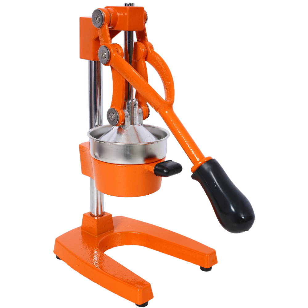 Citrus Juicer Bar - Orangefarbener Gusseisen-Zitrusentsafter, extra große kommerzielle manuelle