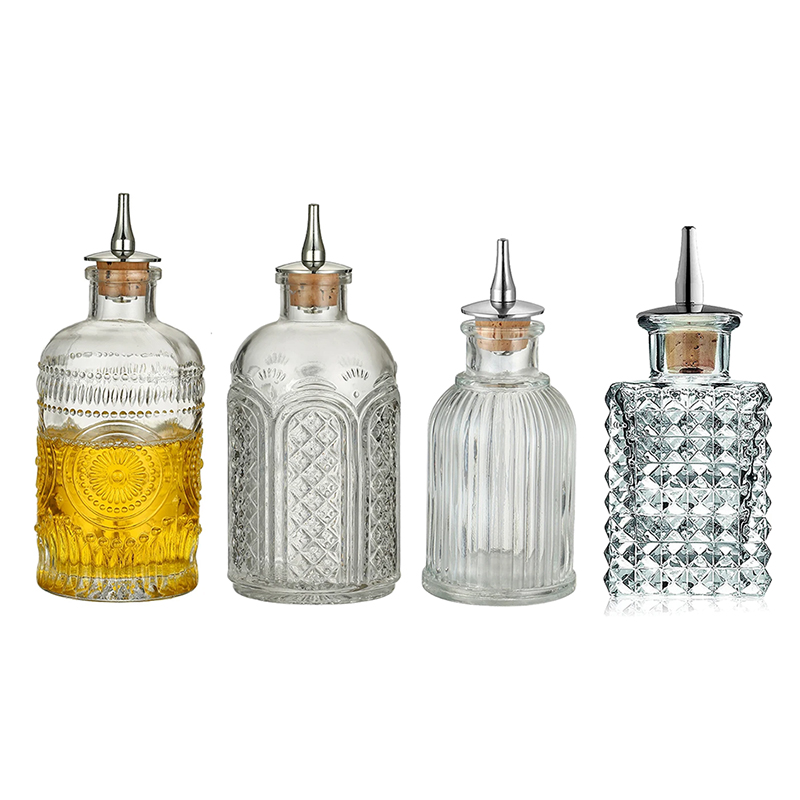Bitters Bottle Set - Vintage Cocktail Bitters Flasche mit Dasher