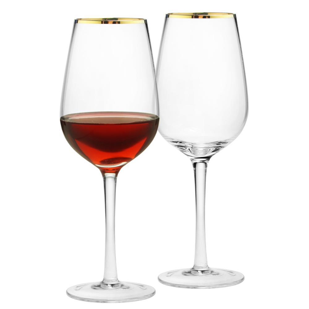 Highball Glass Set - Goldumrandetes Longdrink-Glas Rotweinglas Champagnerglas-Set Graviertes Gold-Staturglas