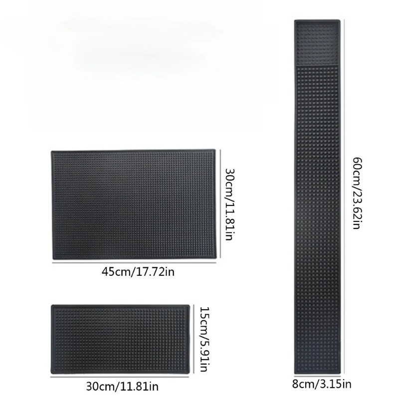 Bar Mat Rubber - Barmatte Gummi-Geschirrabtropfmatte Rutschfeste Arbeitsplattenmatte Hitzebeständige Tassenmatte