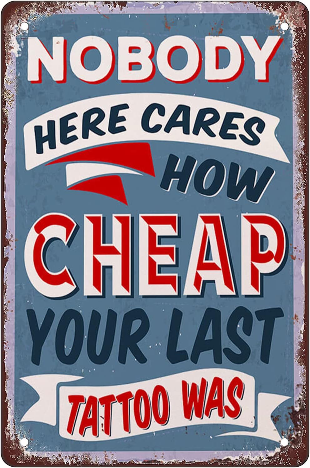 Home Bar And Restaurant - Blechschild für Tattoo-Studios, Retro-Metallschilder, Wanddekoration für