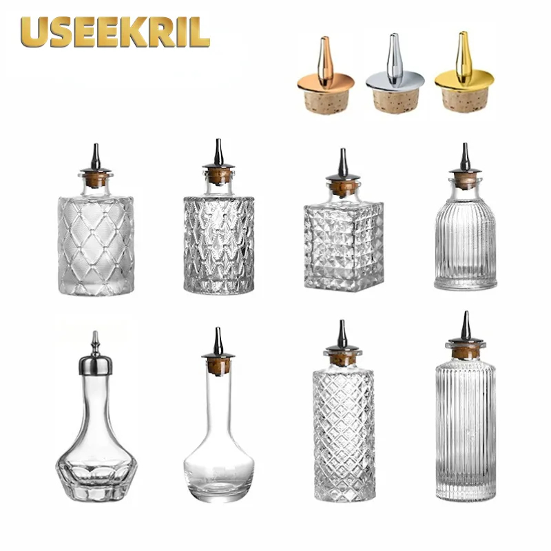 Bitters Bottle Set - Cocktail Bitter Flaschen mit Verschluss Vintage