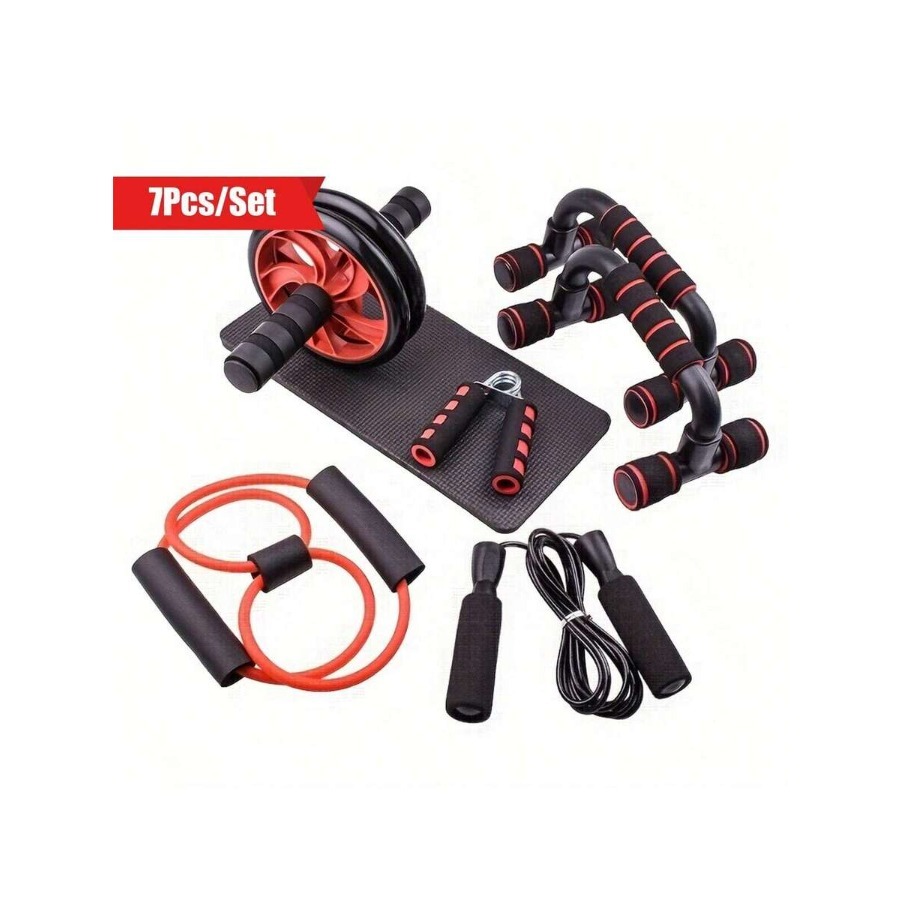 Home Bar Setup Kit - Heimtrainings-Set: Liegestützgriffe, 7-teiliges ultimatives Fitness-Kit, komplettes