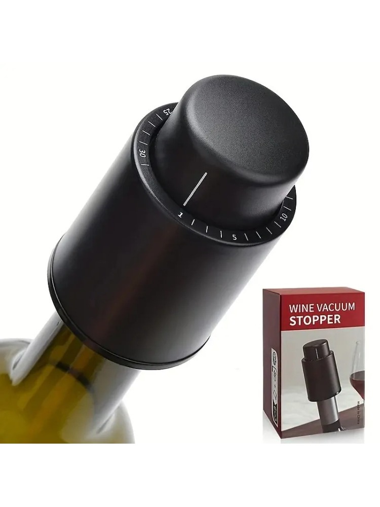 Wine Preservation Pump - Vakuumpumpe, Weinsparkappe, Stopper, Datumsskala, Aufzeichnung, Schutz