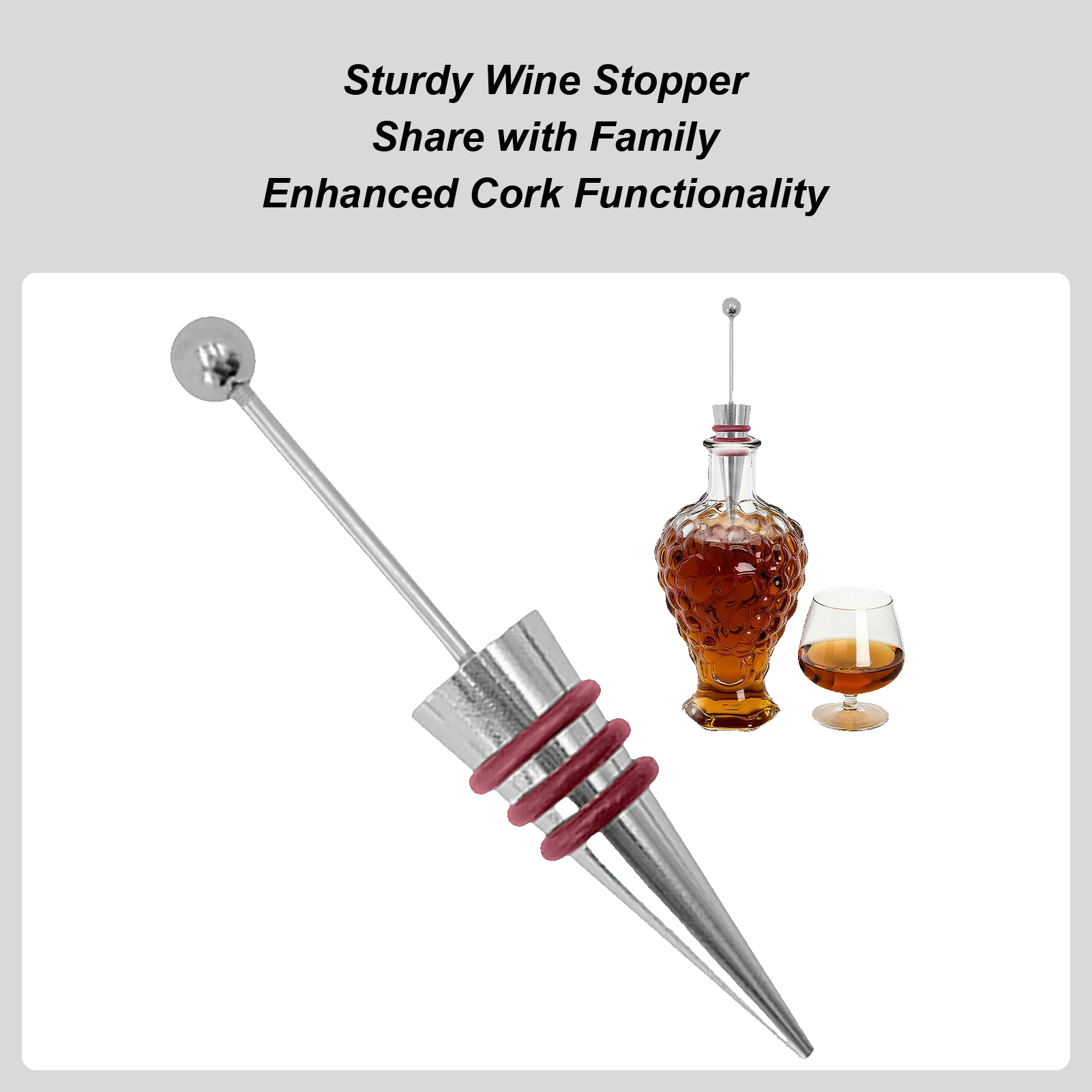 Home Bar Supplies - Weinverschluss, Legierung, Silikon, wiederverwendbar, Heimbedarf, Weinpumpe,