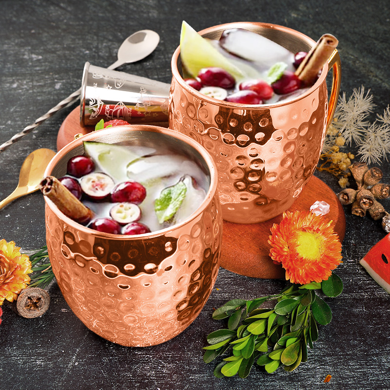 Mule Copper Mug - Moskauer Mule Edelstahlbecher Metall Anti-Fall-Bierbecher Kupfer