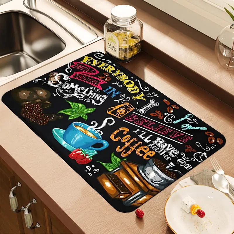 Kreative Kaffee-Print Küchen-T – Bar Mat Rubber Bewertung und Preis