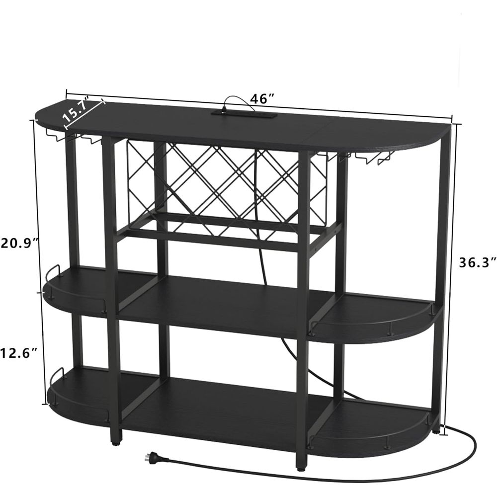 Schwarzer 3-stufiger Couchtisc – Home Bar And Kitchen Bewertung und Preis