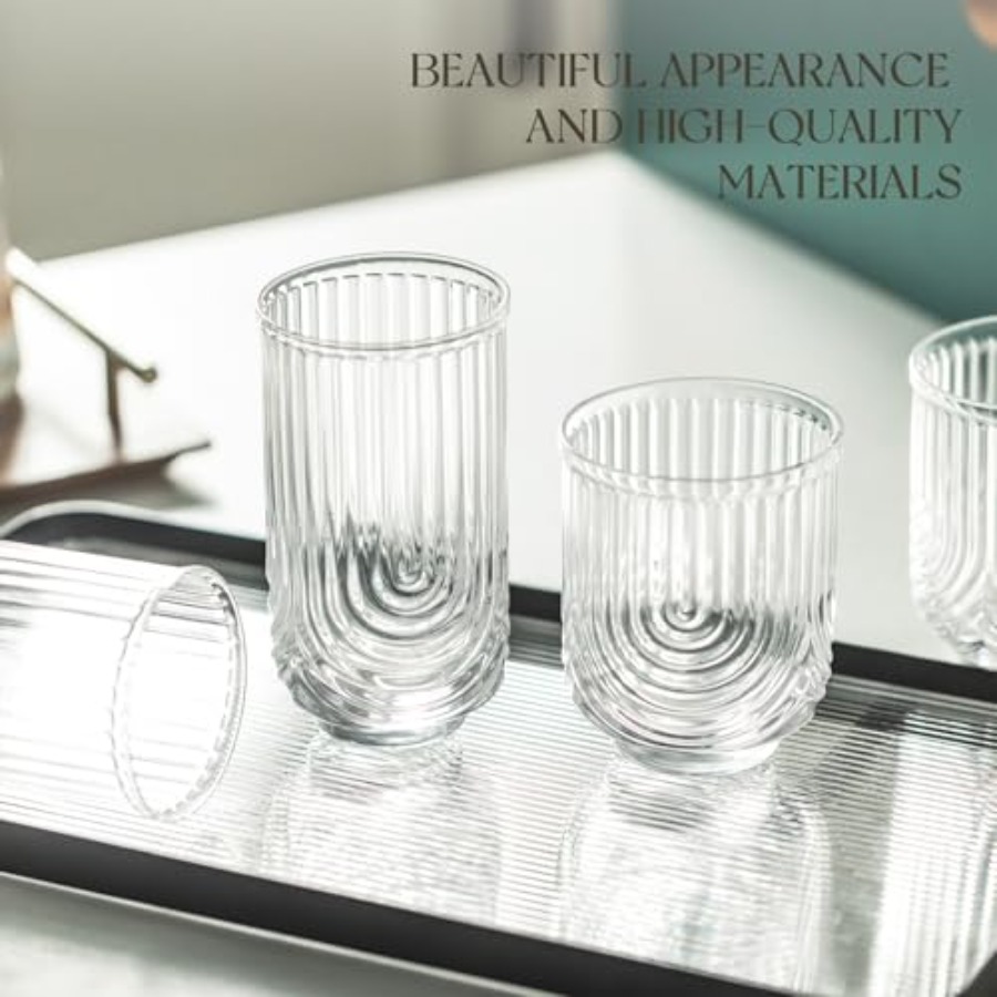 Art-Deco-Cocktailgläser, gerip – Highball Glass Set Bewertung und Preis