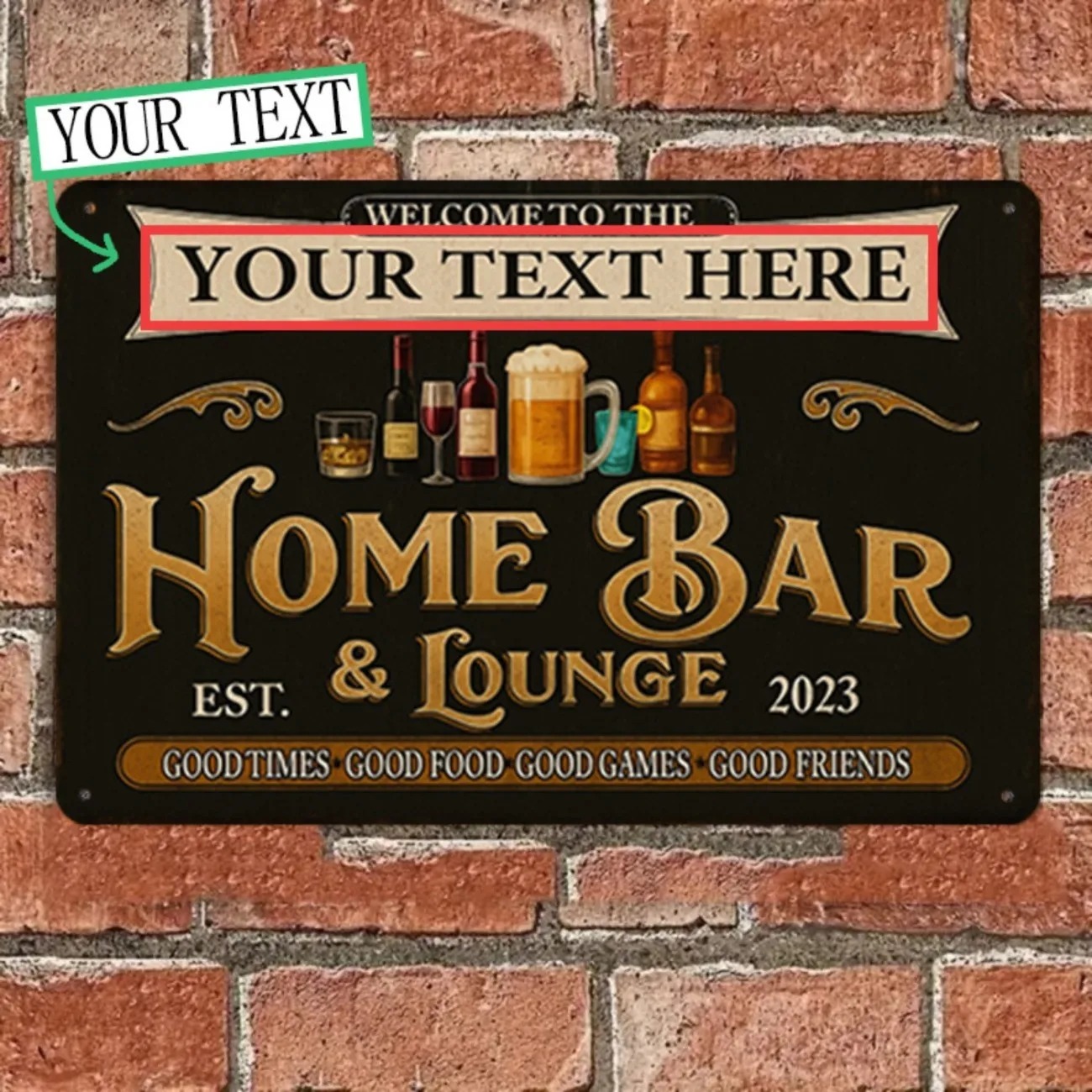 Personalisiertes Metallschild  – Home Bar Signs Bewertung und Preis