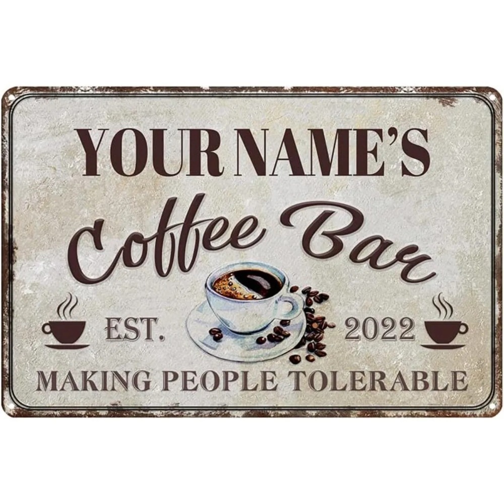 Maßgefertigtes Retro-Kaffeebar – Home Bar Signs Bewertung und Preis