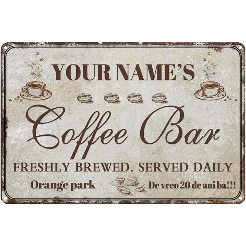 Maßgefertigtes Retro-Kaffeebar – Home Bar Signs Bewertung und Preis
